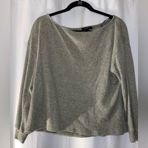 Waffle Knit Off the Shoulder Top